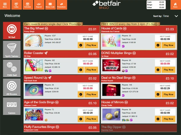 Betfair Bingo Desktop Screenshot 4
