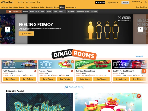 Betfair Bingo Desktop Screenshot 5