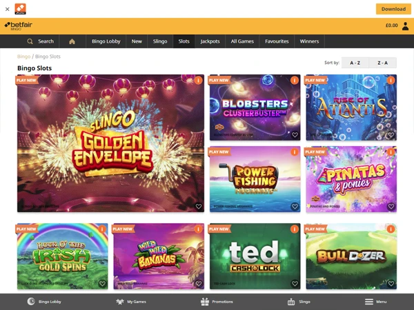 Betfair Bingo Desktop Screenshot 2