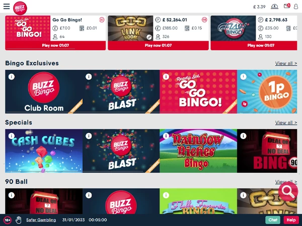 Buzz Bingo Desktop Screenshot 2