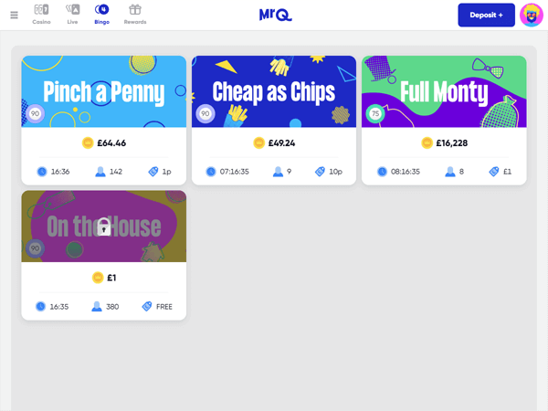 MrQ Bingo Desktop Screenshot 2