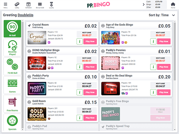 Paddy Power Bingo Desktop Screenshot 3