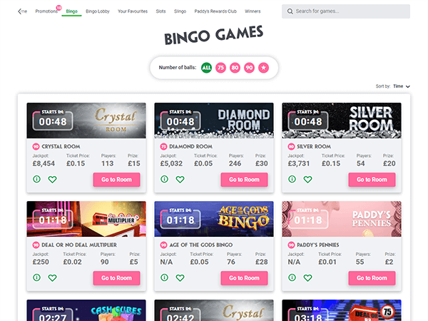 Paddy Power Bingo Desktop Screenshot 2