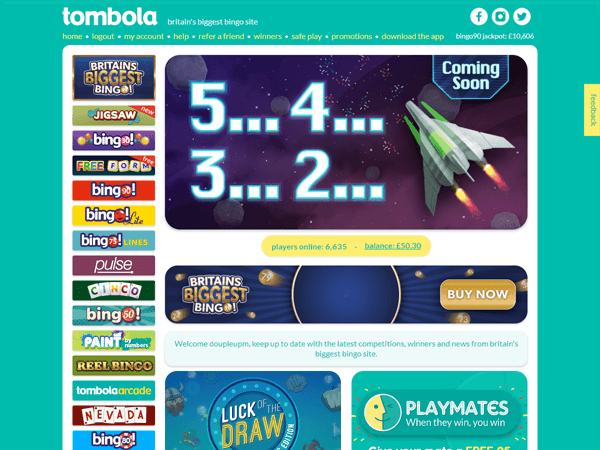 Tombola Bingo Desktop Screenshot 1