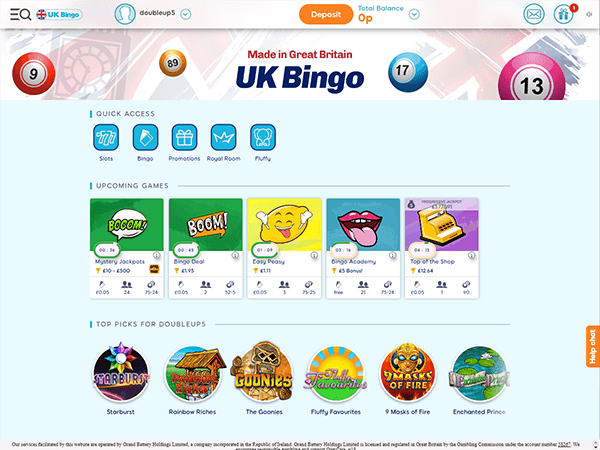 UK Bingo Desktop Screenshot 1