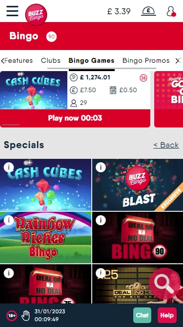 Buzz Bingo Mobile Screenshot 3