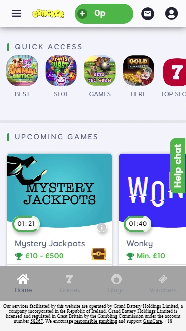 Cracker Bingo Mobile Screenshot 1