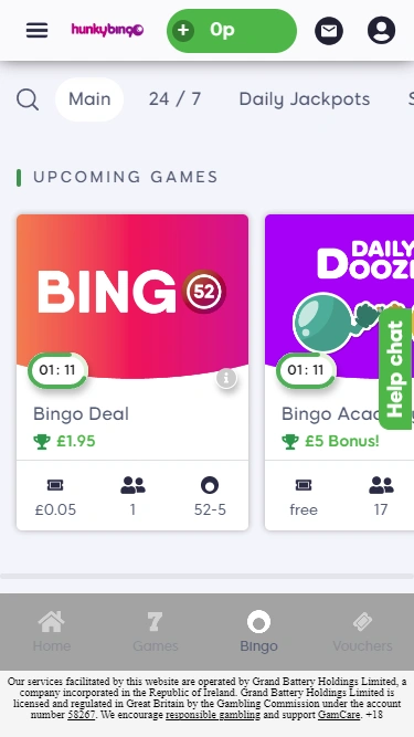 Hunky Bingo Mobile Screenshot 4