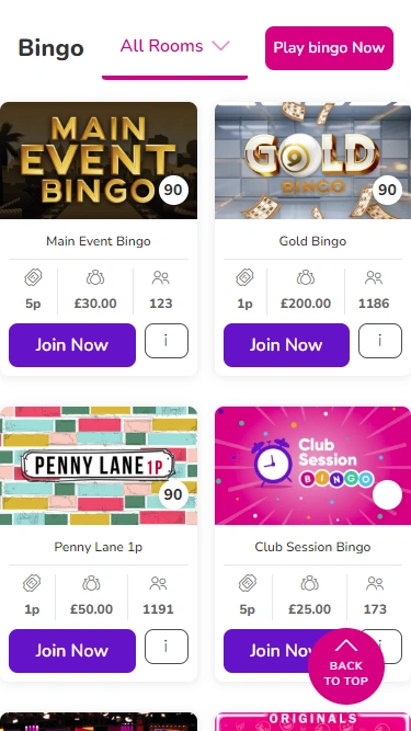 Mecca Bingo Mobile Screenshot 1