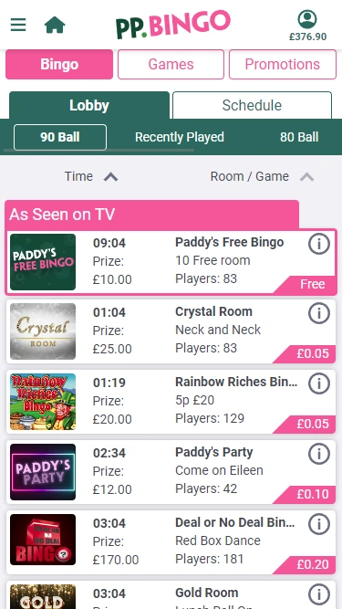 Paddy Power Bingo Mobile Screenshot 3
