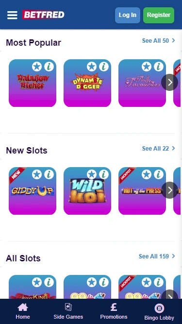 Betfred Bingo Mobile Screenshot 4
