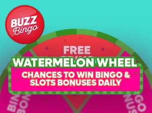 Free Spins & Bingo Bonuses Available with Buzz Bingo’s Watermelon Wheel