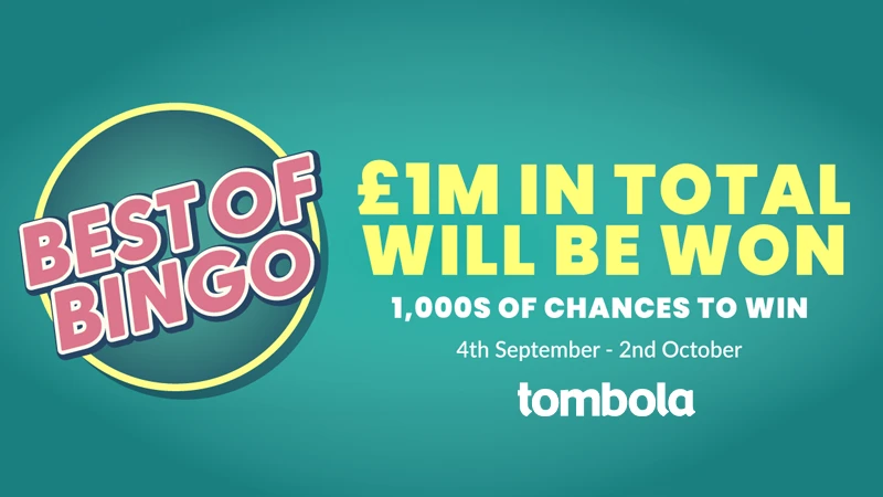 £1,000,000 will be won throughout September at tombola